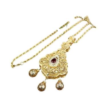 Imagem de Colar Com Pingente De Ouro Para Mulheres, Bijuteria De Dubai, Corrente