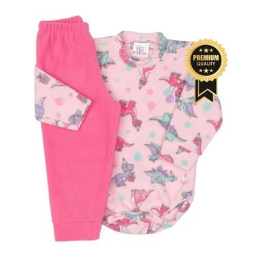 Imagem de Conjunto Body E Calça Soft Pettenati Soft Bebê Bodie, Dino aniver rosa