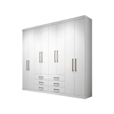 Imagem de Guarda Roupa Casal Master 8 Portas Santos Andirá Branco, Branco