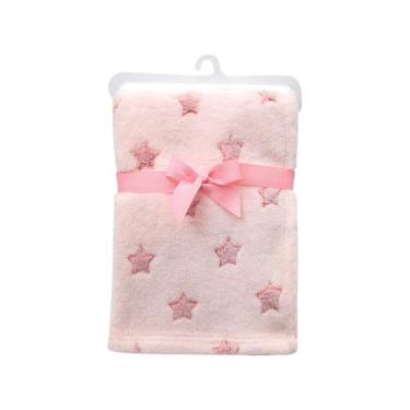 Imagem de Cobertor Manta Estrelinha Antialérgica Macia Rosa Buba 90cmx75cm, Rosa