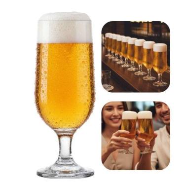 Imagem de Copo De Cerveja Taça De Vidro Chopp Eden Transparente 300ml G4u Class 