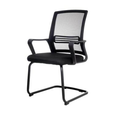 Imagem de Cadeira Escritório Bhutan Diretor Fixa Tela Mesh Base Preta - WAW DESI