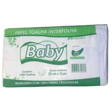 Imagem de Papel Interfolha Branco 2d 23x21 28g Baby C/1250 - BABY ART