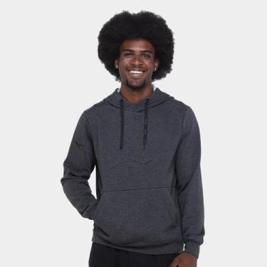 Imagem de Moletom Mizuno Soft II Masculino, Cinza, Preto, GG