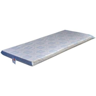 Imagem de Colchonete Physical Alto Solteiro 78 cm (LARG) Branco e Azul - 42951 -