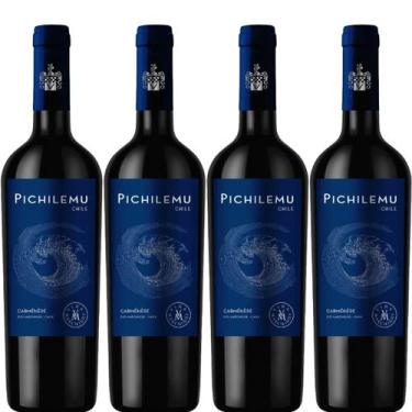 Imagem de Vinho Tinto Seco Chileno Carmenere Pichilemu 750ml Kit 4un - CPM Wines