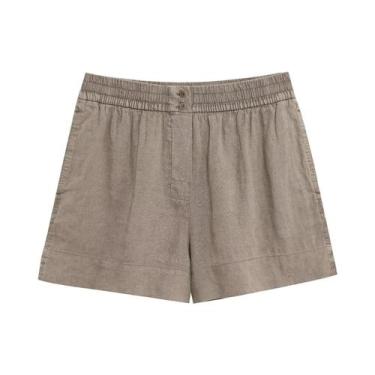 Imagem de Conjunto Feminino Casual Amarelo Manteiga Primavera Verão: Camisa E Sh