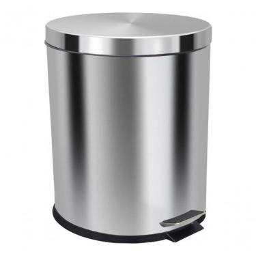 Imagem de Lixeira com Pedal 50L em Aço Inox Sistema de Abertura com Fundo em Plástico ABS Inox
