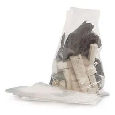 Imagem de Saco para Lixo Entulho 28X50X0,10 C-100 para Remoção de Resíduos Resistente Transparente Higipack