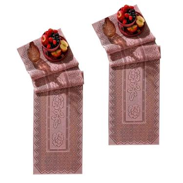 Imagem de Trilho para Mesa Renda Color 100% Poliéster 40CM X 150CM 02 Peças Rose Interlar