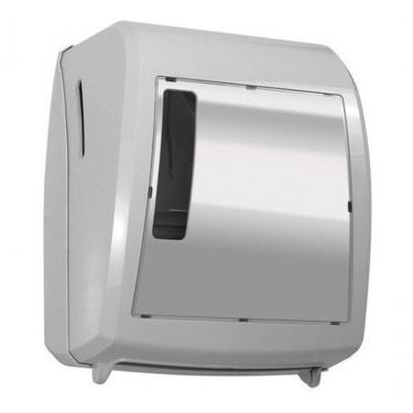 Imagem de Toalheiro para Papel Bobina Elite Class Auto Corte em Plástico ABS com Sistema Automático Branco Higipack