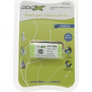 Imagem de Bateria Telefone Universal Flex 2,4V 600Mah Fx-70U - FLEX GOLD