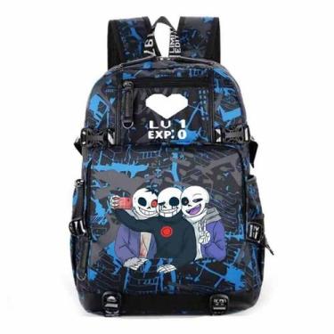 Imagem de Mochila Undertales Sans Cartoon Kids School Canvas 4 kg - Yiweisai