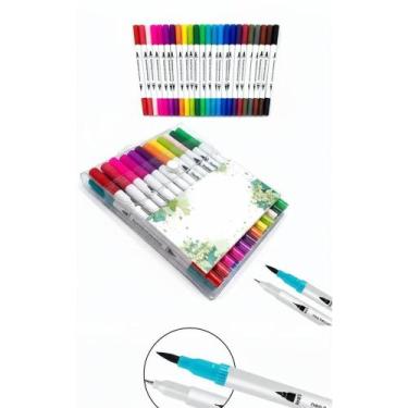 Imagem de 2x Brush Pen 24 Cores Dupla Ponta: Desenho e Lettering Artís - Congrat