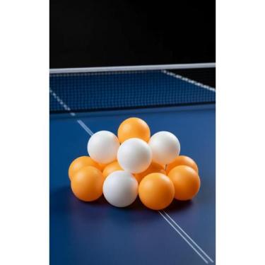 Imagem de 2x 36 Bolinhas Ping Pong Plástico 4cm Laranja/Branca - Congratulations