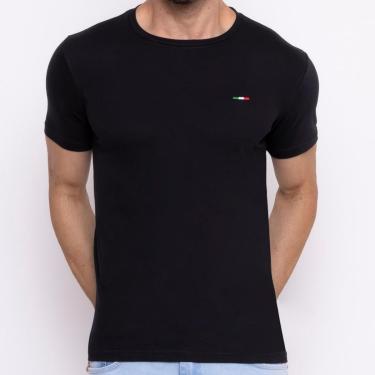 Imagem de Camiseta Masculina Básica Vih Triny com Bordado no Estilo Algodão Premium Itália-Masculino