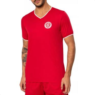 Imagem de Camisa Internacional Adulto Oficial Retrô Vintage Vermelha-Masculino