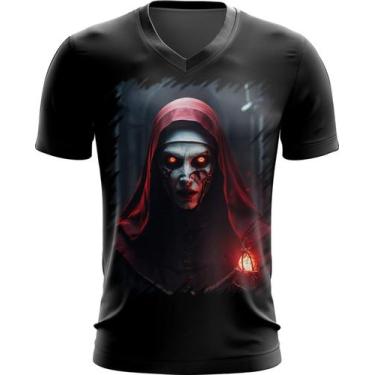 Imagem de Camiseta Gola V Freira do Mal Terror Possuída 1 - Kasubeck Store®, Bab