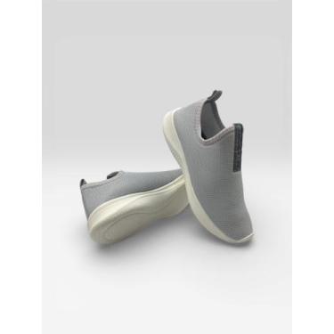 Imagem de Tênis Meia Slip-On Feminino Conforto Urbano Cinza - AR-RUNNING, Cinza,