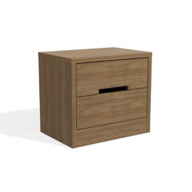 Imagem de Mesa de Cabeceira S822 Kappesberg 2 Gavetas Nogueira