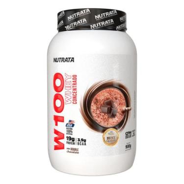 Imagem de Whey Protein W100 Concentrado 900g Nutrata, Double Chocolate