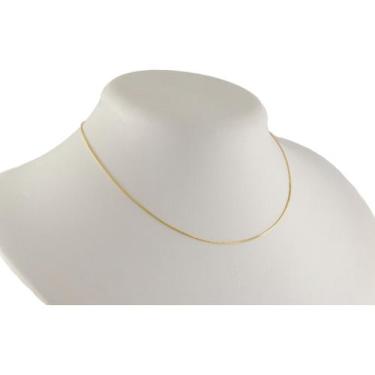 Imagem de Colar Feminino Ouro 18k Corrente Veneziana 0.8 45 Cm Cordão Amarelo - 