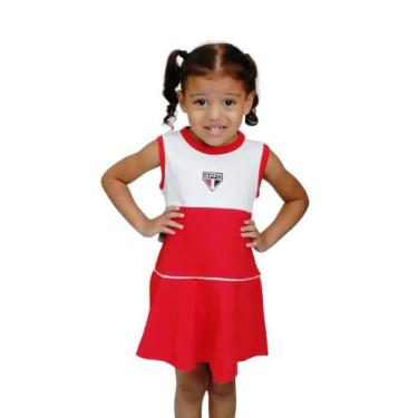 Imagem de Vestido São Paulo Bebê Infantil Regata Revedor, G, Branco