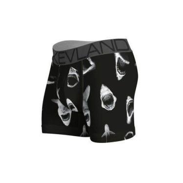Imagem de Cueca Boxer Kevland Dark Sharks, P, Preto