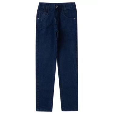 Imagem de Calça Jeans Infantil Menino Azul Escuro Criança Moda Look - belos e be