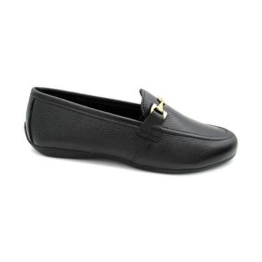 Imagem de Sapato Feminino Pegada Loafer de Couro 229001, Preto, 36