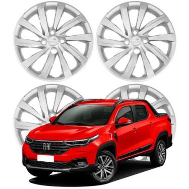 Imagem de Jogo Calota Aro 15" Fiat Strada Cubo Padrão Prata 167CP-PTA-U - Grid C