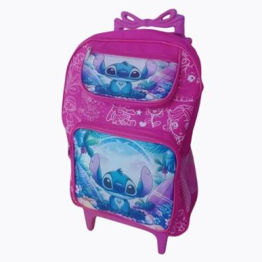 Imagem de Mochila Infantil Escolar Menina de Rodinha Bolsa Feminina Unicórnio Po