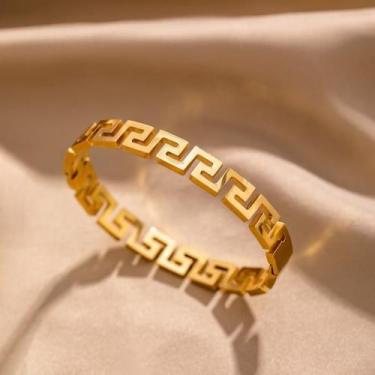 Imagem de Bracelete Inspiração Versace Greek - Aço Inoxidável - Maria Pinho, Our