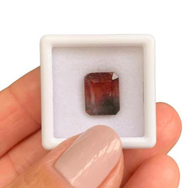 Imagem de Turmalina Bicolor EmeraldCut 4,69ct - ENE2ESE Gemstone Colored