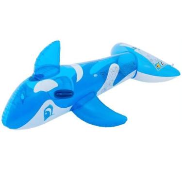 Imagem de Boia Inflável Baleia WS37215 145x80cm para Piscina Infantil Wellmix