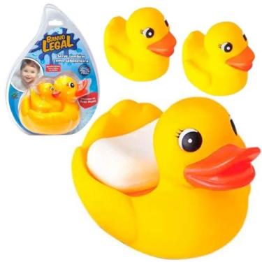 Imagem de Patinho Pato Borracha Banho Piscina Mordedor Saboneteira - PAIS E FILH