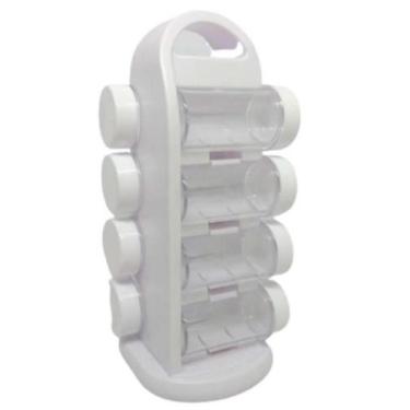 Imagem de Porta Tempero Giratório de Plástico 08 Peças - Livon 7891100049791