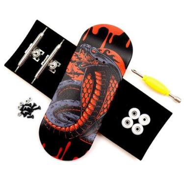 Imagem de Fingerboard RACOFSB 9,7 x 3,6 cm com shape de madeira de maple