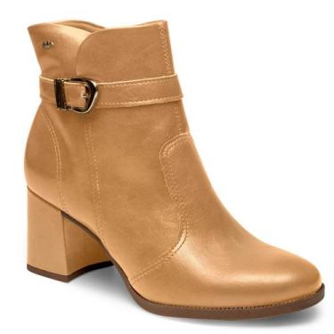 Imagem de Bota Feminina Dakota Cano Curto Salto Bloco D2704 Cor:MousseTamanho:39