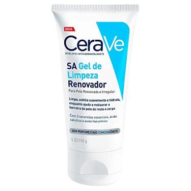 Imagem de CeraVe. SA Gel de Limpeza Renovador. com Ácido Salicílico. Ácido Hialurônico e Efeito Esfoliante 150g, Cor: Branco