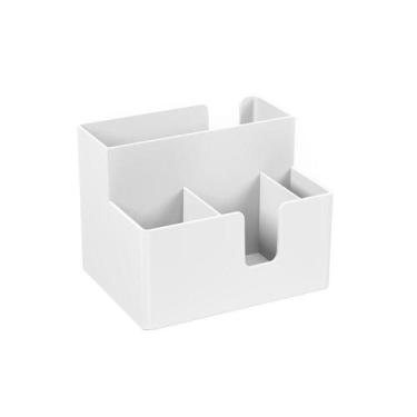 Imagem de Porta Guardanapo e Sachês 14 X 10,6 X 9,4cm para Lanchonete Branco Coz