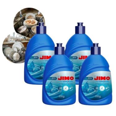 Imagem de 4 Lava Louça Gel Desengordurante Limpeza Profunda 500g Jimo