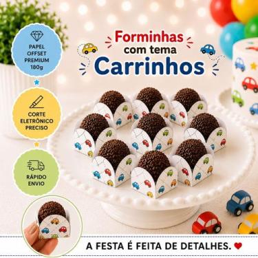 Imagem de Forminhas para Doces Personalizadas no tema CARRINHOS / Festa de Anive