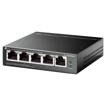 Imagem de Switch TL-SG1005LP 5 Portas 4 Poe+ Gigabit 10-100-1000Mbps Hub de Rede Profissional TP-Link