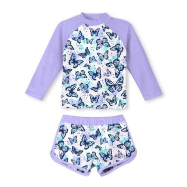 Imagem de Maiô Vogseek Infantil 2 Peças com Proteção UV para Meninas 4T