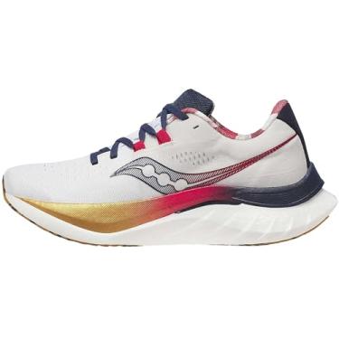 Imagem de Saucony Tênis feminino Endorphin Speed 4, Branco/Azul marinho, 34