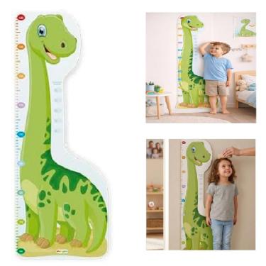 Imagem de Medidor de Altura Infantil Dinossauro Acompanha Crescimento Criança 60 a 140cm MDF Yeet