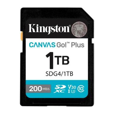 Imagem de Cartão de Memória Kingston Canvas Go Plus SDG4-1TB SDXC 1TB Classe 10 U3 V30 A2 Leitura 170MB-s 4K