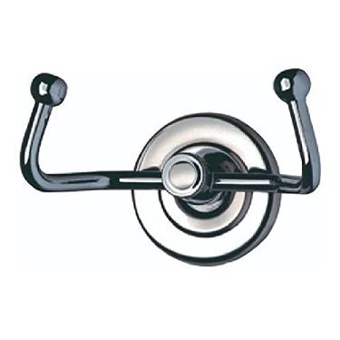 Imagem de Gancho Cabideiro Duplo Porta Toalha Parede Metal Inox