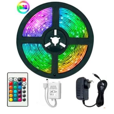 Imagem de Fita Led Rgb 5050 Rolo 5M 300 Leds Ip65 + Controle + Fonte - It-Blue